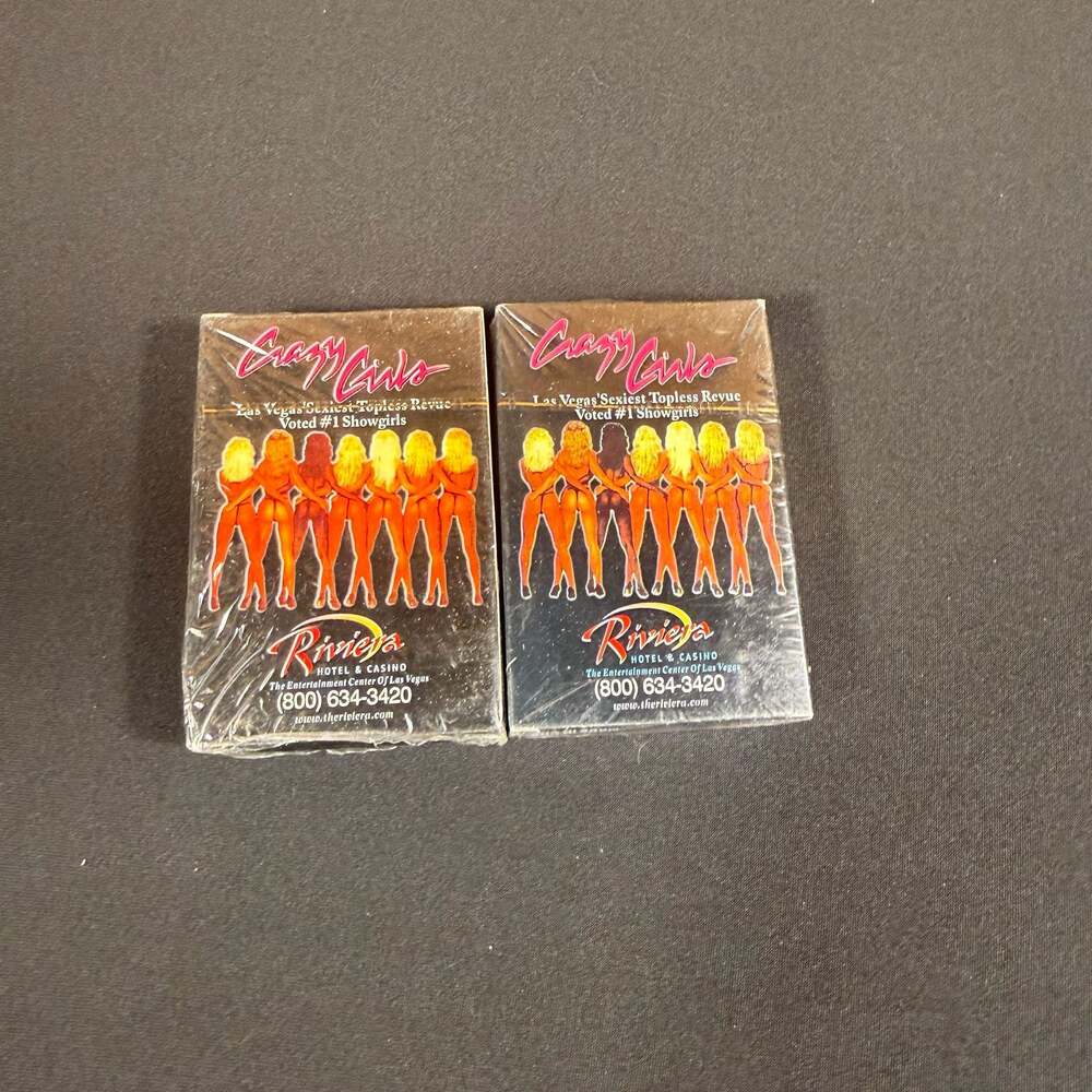 Vintage Riviera Hotel & Casino Crazy Girls Playing Cards 2-Pack